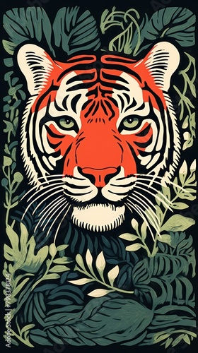 Jungle safari pattern animal nature.