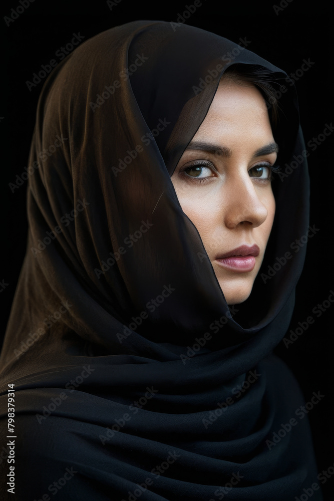 portrait of a woman in a veil portrait of a woman in a veil