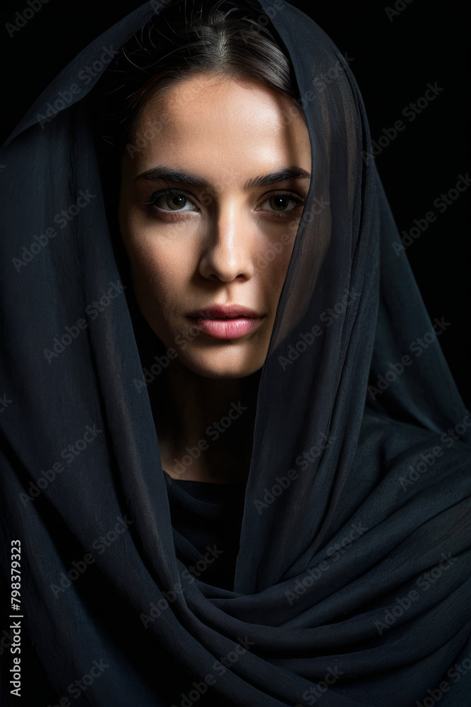 portrait of a woman in a veil portrait of a woman in a veil