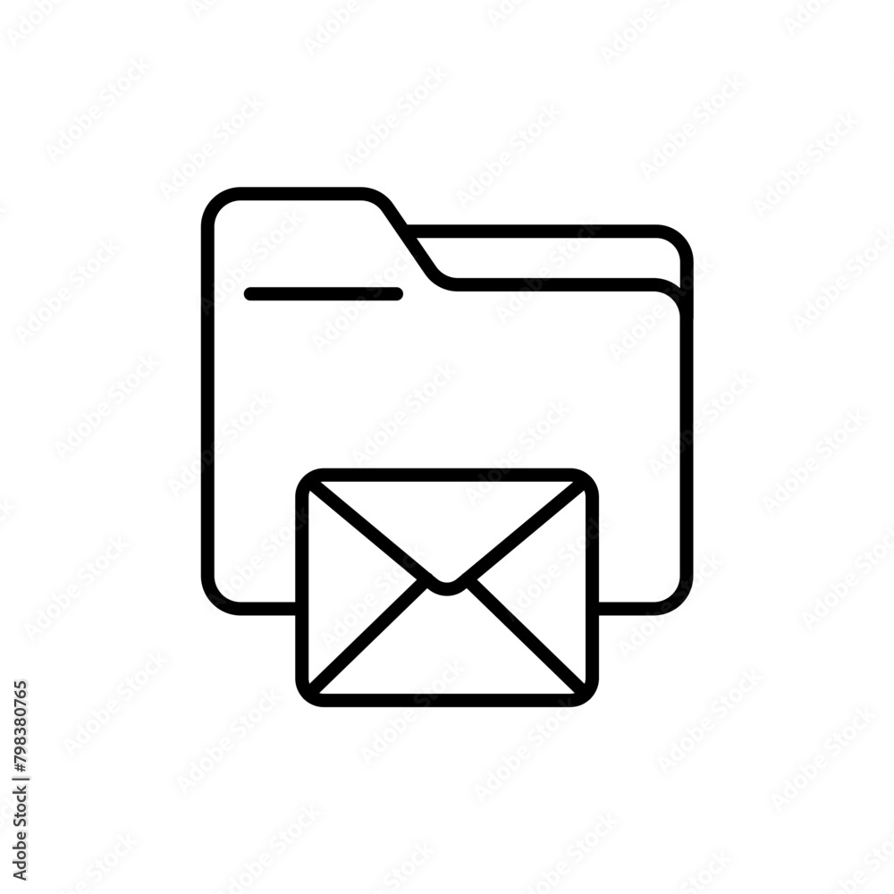 Mail folder outline icons, minimalist vector illustration ,simple transparent graphic element .Isolated on white background Mail folder outline icons, minimalist vector illustration ,simple transparent graphic element .Isolated on white background
