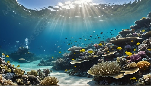 coral reef with fish