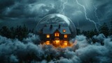 Enchanted House in Storm