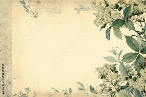 Wallpaper Mural Holly leave border backgrounds pattern flower. Torontodigital.ca