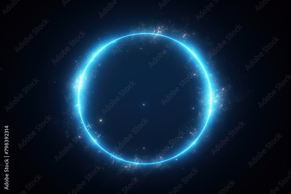Blue ring light effect background
