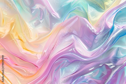 Abstract Gradient Holographic Patterns: Futuristic Pastel Texture & Vibrant Watercolor Stains