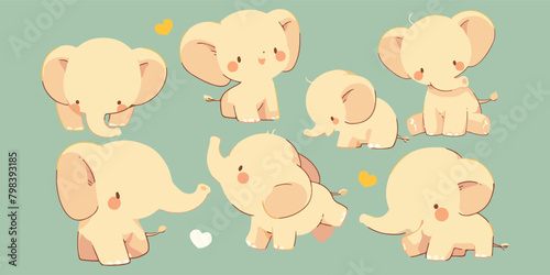 elephant clipart vector for graphic resources