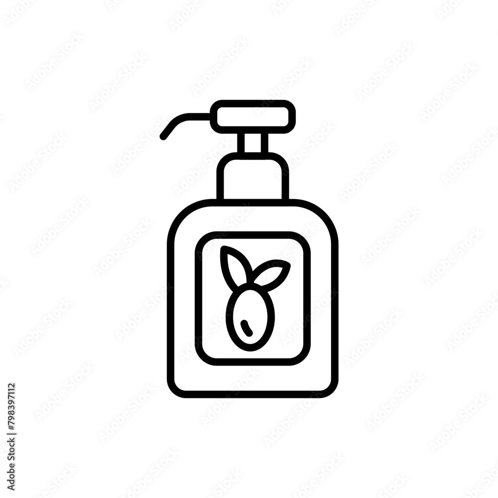 Olive oil outline icons, minimalist vector illustration ,simple transparent graphic element .Isolated on white background