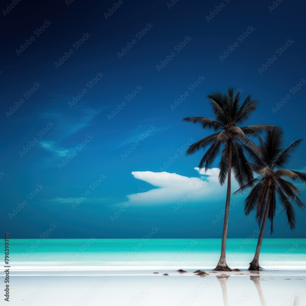 Obraz premium Tropical beach tropical shoreline outdoors.