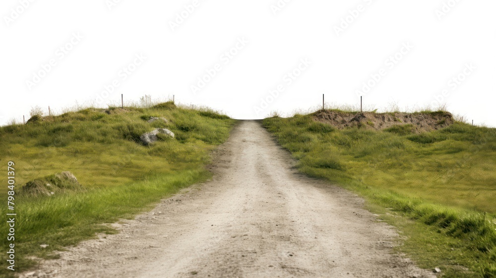 PNG Road through grassfield border grassland outdoors nature.