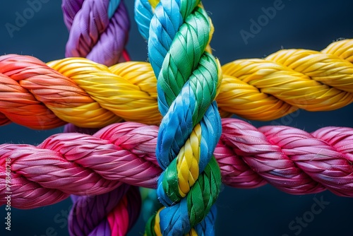 Teamrope Strength: Diverse Colors, One Rope Unity