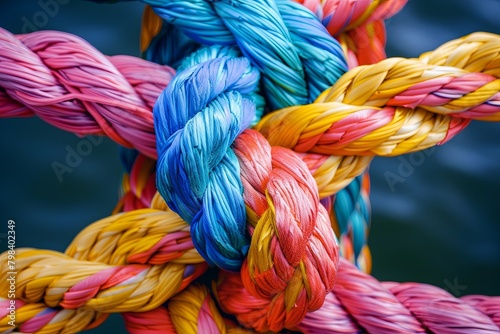 Powerful Teamwork: Braided Together - A Multicolored Rope Metaphor for Teamwork Neuroscience, Synergy, Diverse Strength, and Connection.