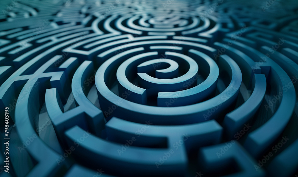 abstract background, Symbolic image of a person standing in front of a maze