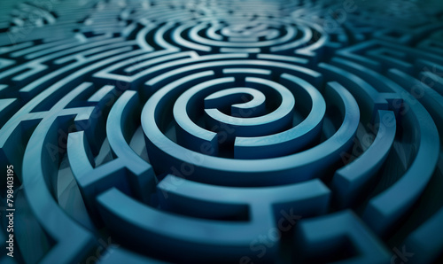 abstract background, Symbolic image of a person standing in front of a maze