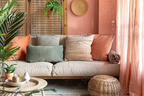 Peachy Elegance: Terracotta & Greenery Aesthetic with Wooden Accents