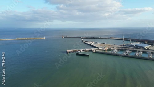 Wallpaper Mural High Angle View of Dover Port and Ocean, England Great Britain. April 20th, 2024 Torontodigital.ca