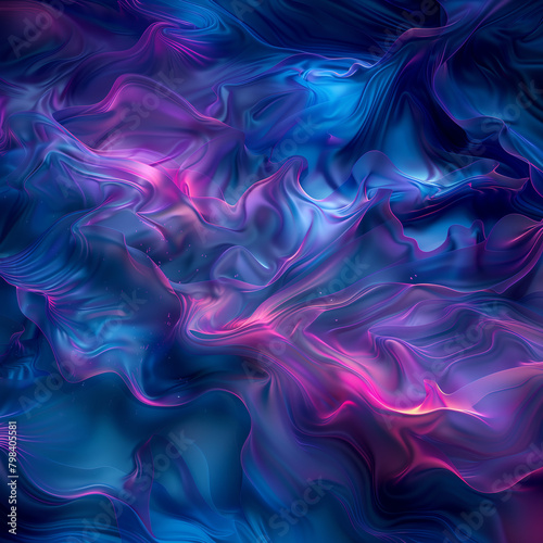 Cosmic Silk Waves Abstract Art [1:1]