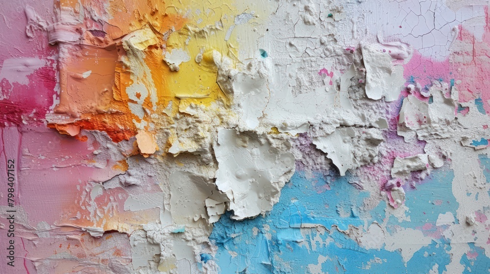 Colorful abstract rough paint.