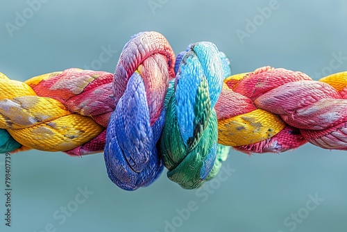 Teamwork Unity Braided Together: A Metaphor for Support and Leadership