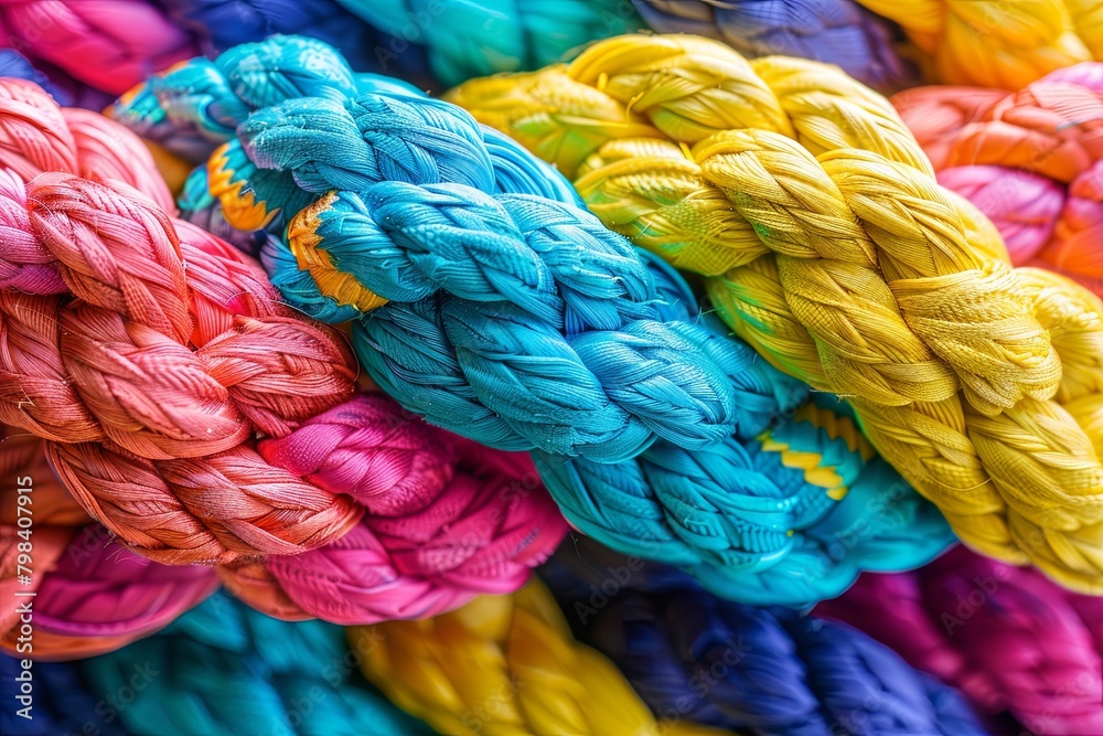 Colorful Rope Integration: Empowering Team Unity Through Vibrant Braid Together