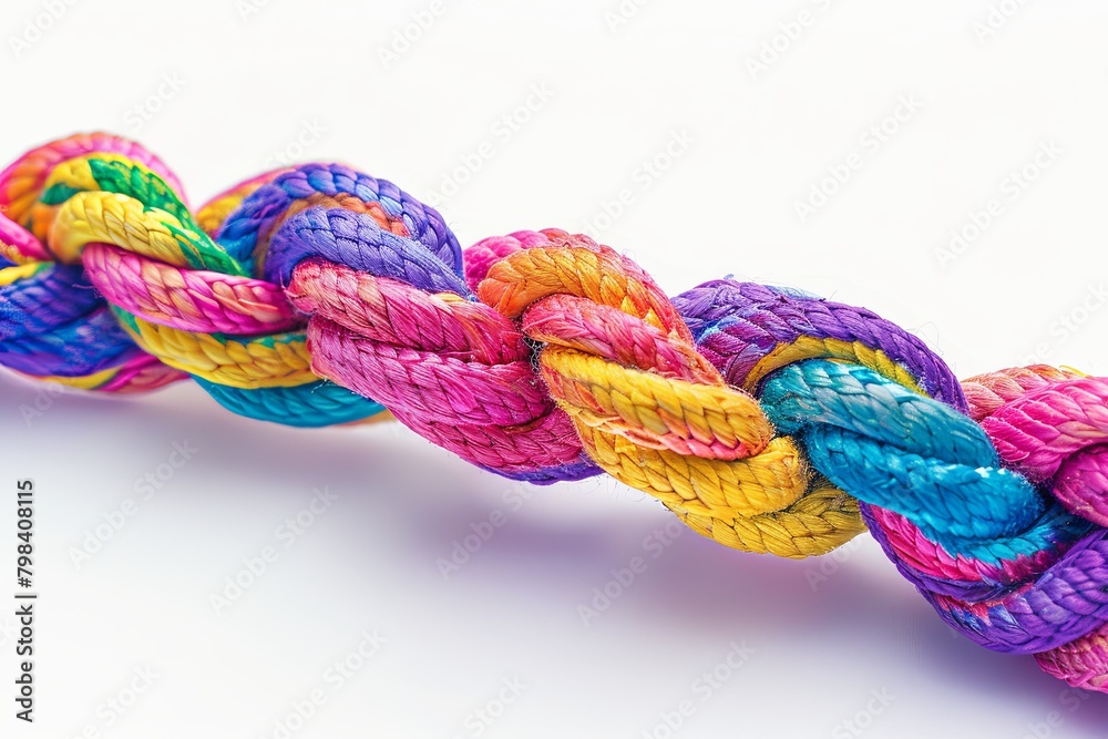 Vibrant Rope Unity: The Multicolored Tapestry of Teamwork and Leadership