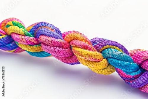 Vibrant Rope Unity: The Multicolored Tapestry of Teamwork and Leadership