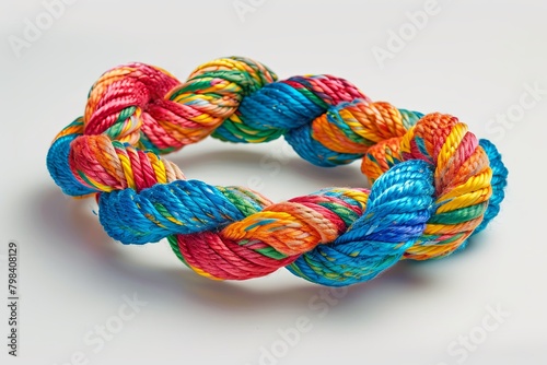 Teamwork Unity Vibrant Braid Rope Together: The Vibrant Tapestry of Multicolored Partnership Relationships