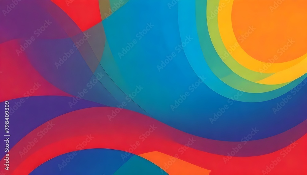 Obraz premium Minimalistic Geometric Artwork Colorful Illustration Digital Painting Abstract Background Design