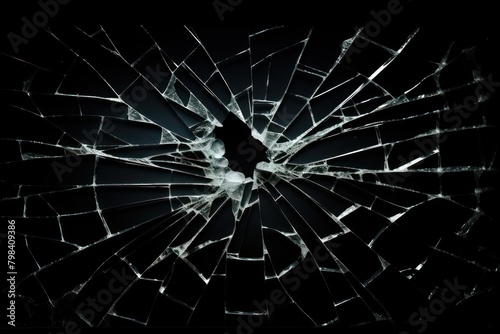 Cracked screen effect backgrounds spider black. photo