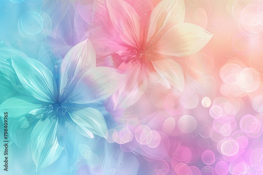 Obraz premium Holographic Gradient: Enchanting Pastel Color Smooth Transition