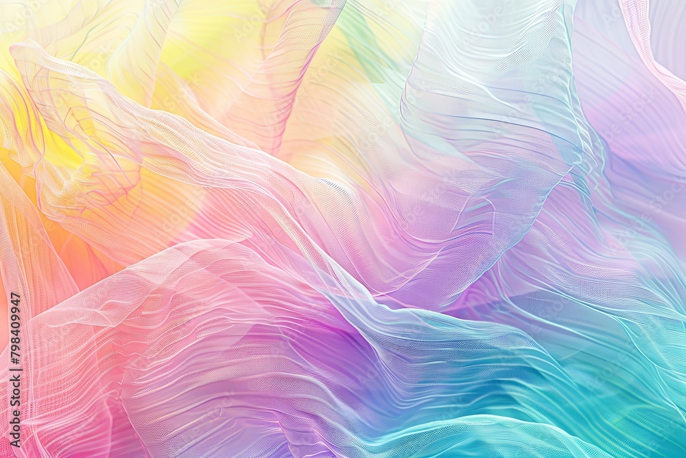 Playful Vibrant Pastel Mesh: Decorative Transition with Rough Texture and Smooth Blur Playful Vibrant Pastel Mesh: Decorative Transition with Rough Texture and Smooth Blur