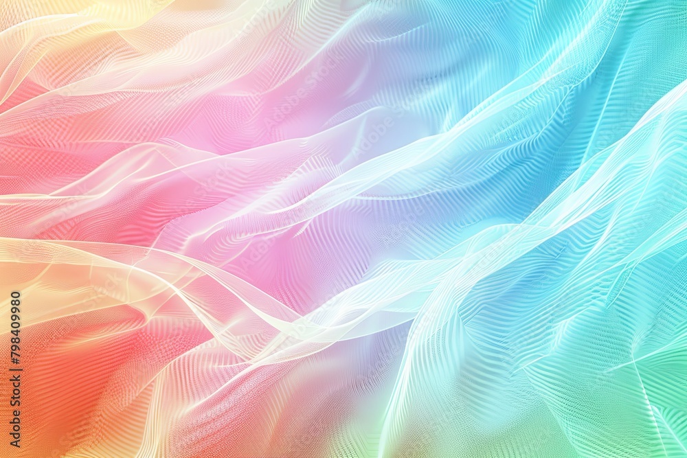 Vibrant Pastel Colors and Futuristic Gradient Blur Mesh - Playful Energy Design