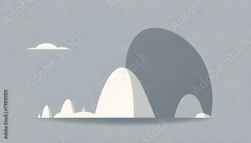 Minimalistic Monochrome Artwork Illustration Digital Painting Abstract Background Design