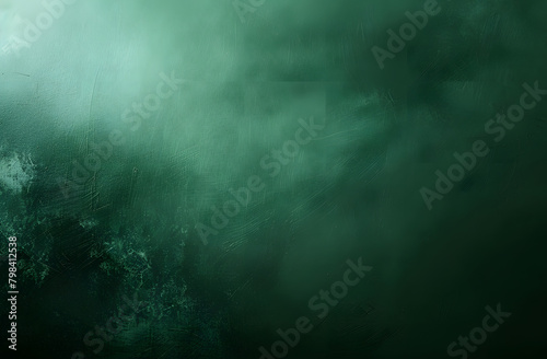 abstract dark green background with a subtle gradient, textured wallpaper grunge background © Ahsan