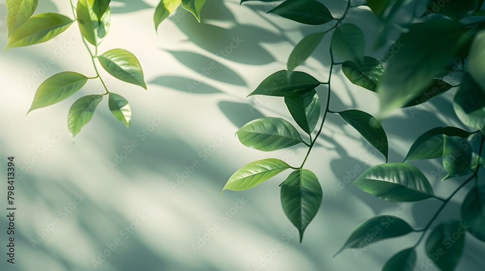 Blurred shadow from leaves plants on white wall, minimal abstract background for product presentation, spring and summer. Blurred shadow from leaves plants on white wall, minimal abstract background for product presentation, spring and summer.