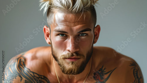 Elevated Style: Muay Thai Athlete's Pompadour, High Rise: Pompadour of White Fighter, Elevated Elegance: Pompadour for Muay Thai, Refined Pompadour: White Fighter's Style