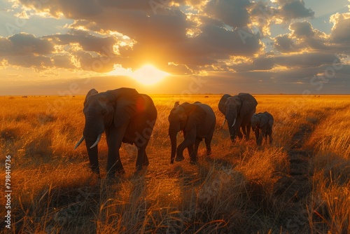 background elephant, Asia Elephant in Thailand, Asia Elephants . Elephant Nature Park, Thailand, Herd of Elephants in Africa walking through the grass in National Park, Tanzania,Thailand, 