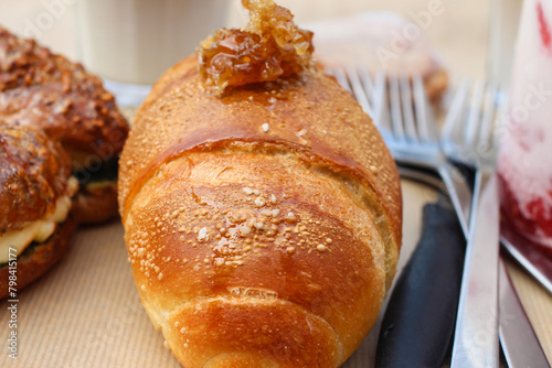 커피숍 베이커리 빵 크로와상 coffee shop bakery bread croissant