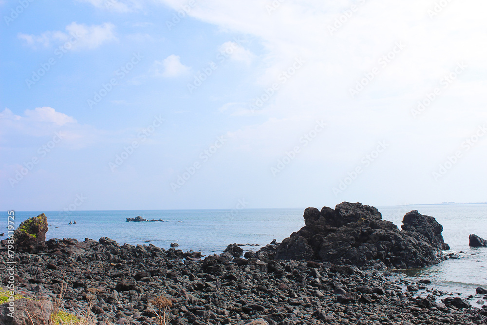 여름 바닷가 돌 제주도
summer beach stone jeju island