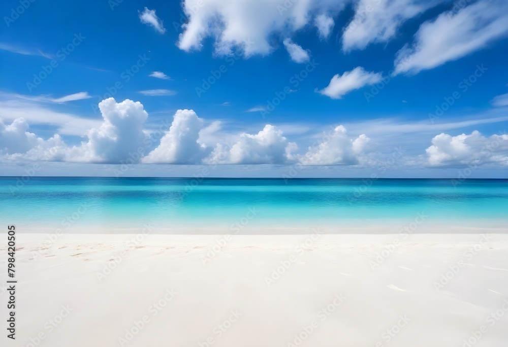 Ocean Beach Panorama Digital Painting Cloudy Sky Beautiful Nature Summer Background Design Ocean Beach Panorama Digital Painting Cloudy Sky Beautiful Nature Summer Background Design