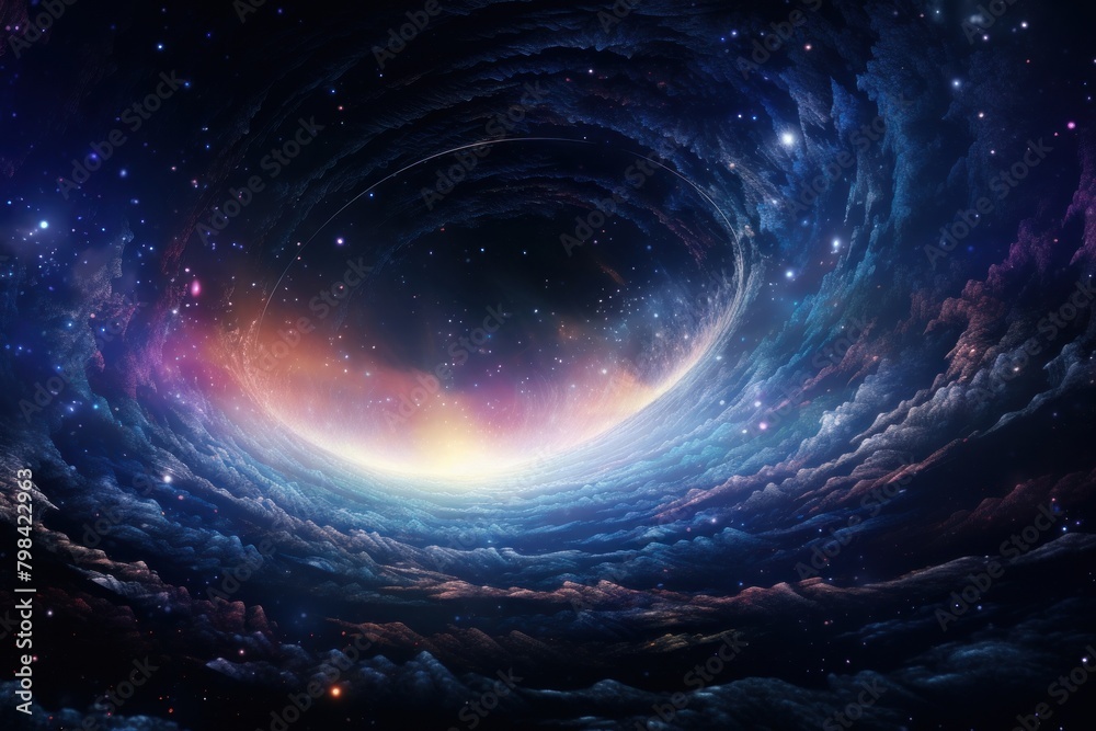 Wormhole space astronomy panoramic.