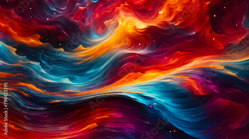 stunning 3d backgroud abstract colorful wave render of an abstract multicolor spectrum good for multimedia background