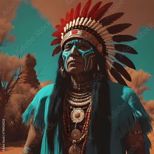 Obraz na płótnie Native American w salonie