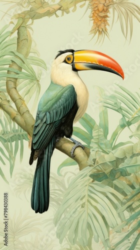 Wallpaper hornbill outdoors toucan animal.
