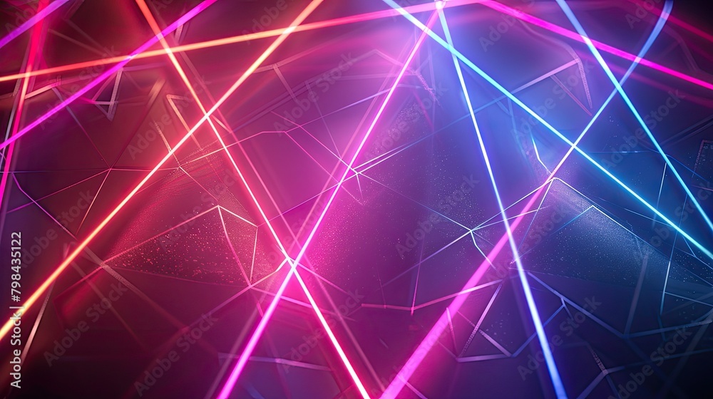 A colorful, neon background with a lot of lines
