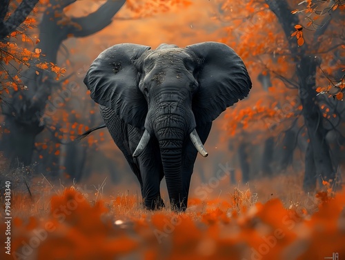 Striking Elephant Portrait of Nature