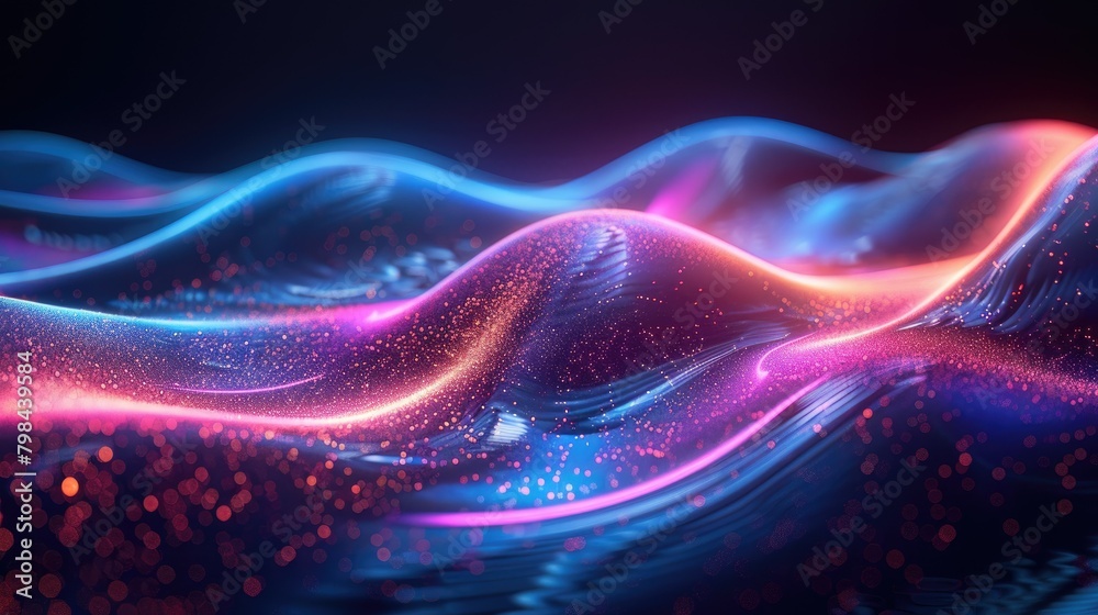 A colorful wave with red, blue and purple colors A colorful wave with red, blue and purple colors