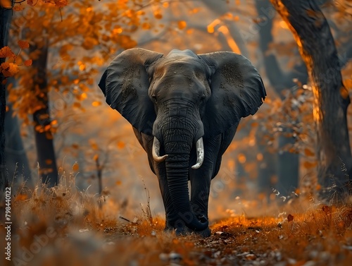 Elephant in the Serene Wilderness