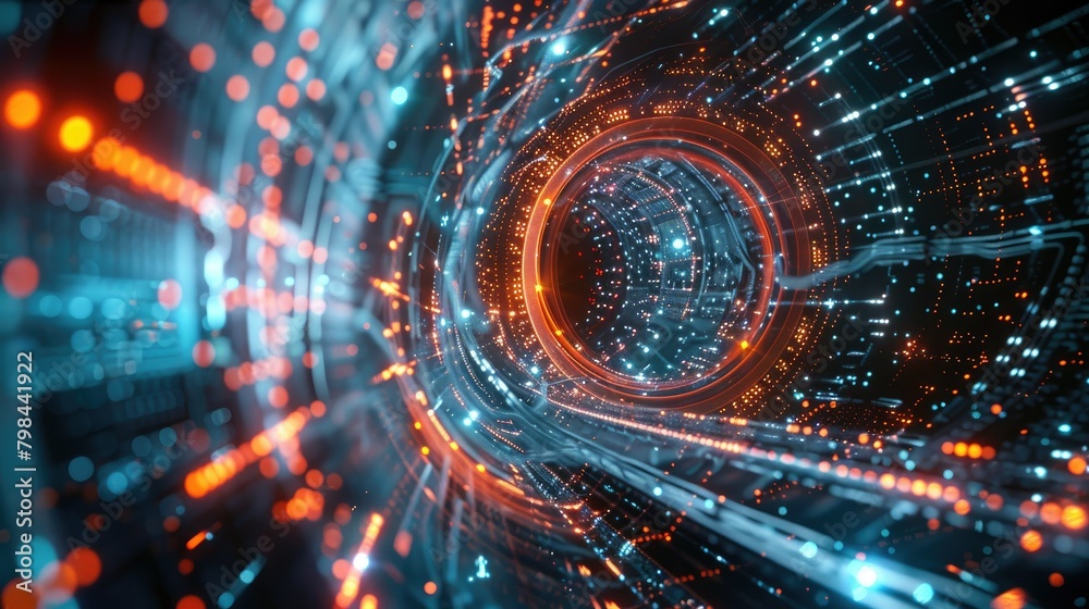 Obraz premium Abstract technology futuristic background