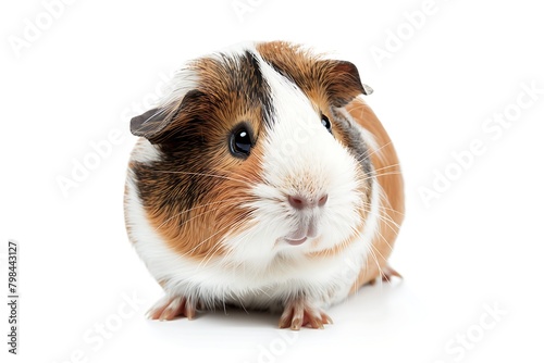 Guinea pig depicted in high detail on a pristine white background