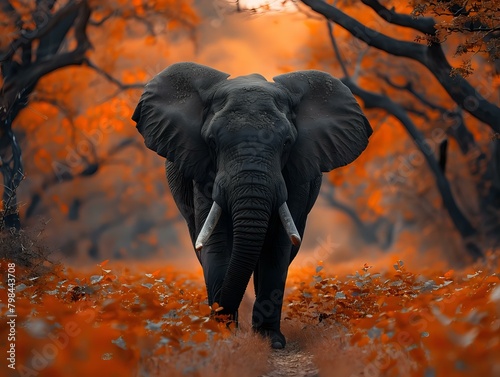 Elephant in a Dreamlike Landscape